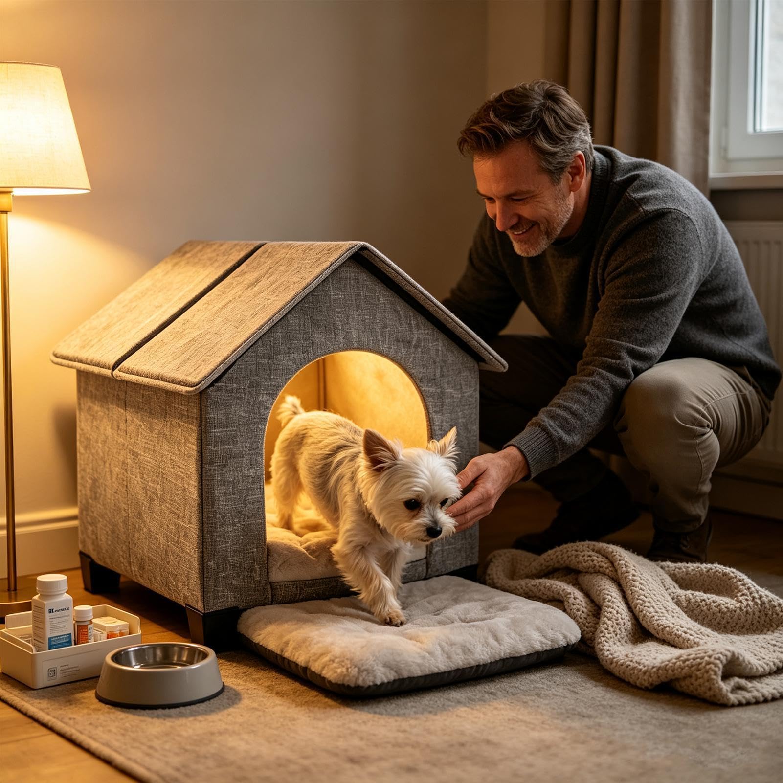 Cucciolo Animali | Caldo nido invernale per gatti Per Il Relax Del Vostro Compagno In Tempo Freddo Al Coperto Cortile Patio E Casa