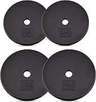 Vista 14 de Yes4All Placa de peso estándar de hierro fundido de 1 pulgada, ideal para entrenamiento de fuerza, peso múltiple: 5 libras a 25 libras