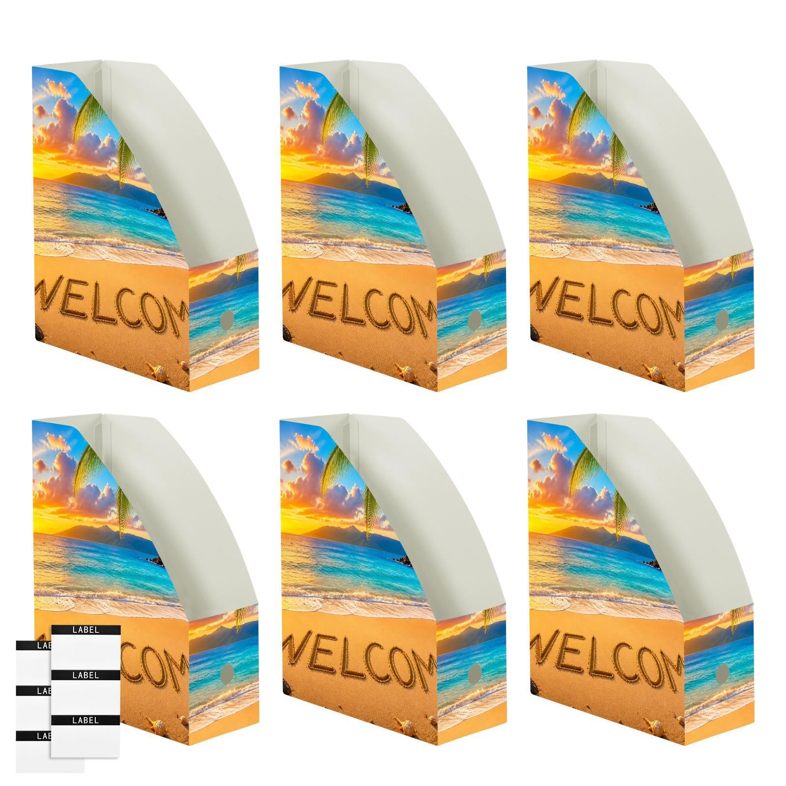 Tropical Beach złoty organizer na dokumenty do klasy