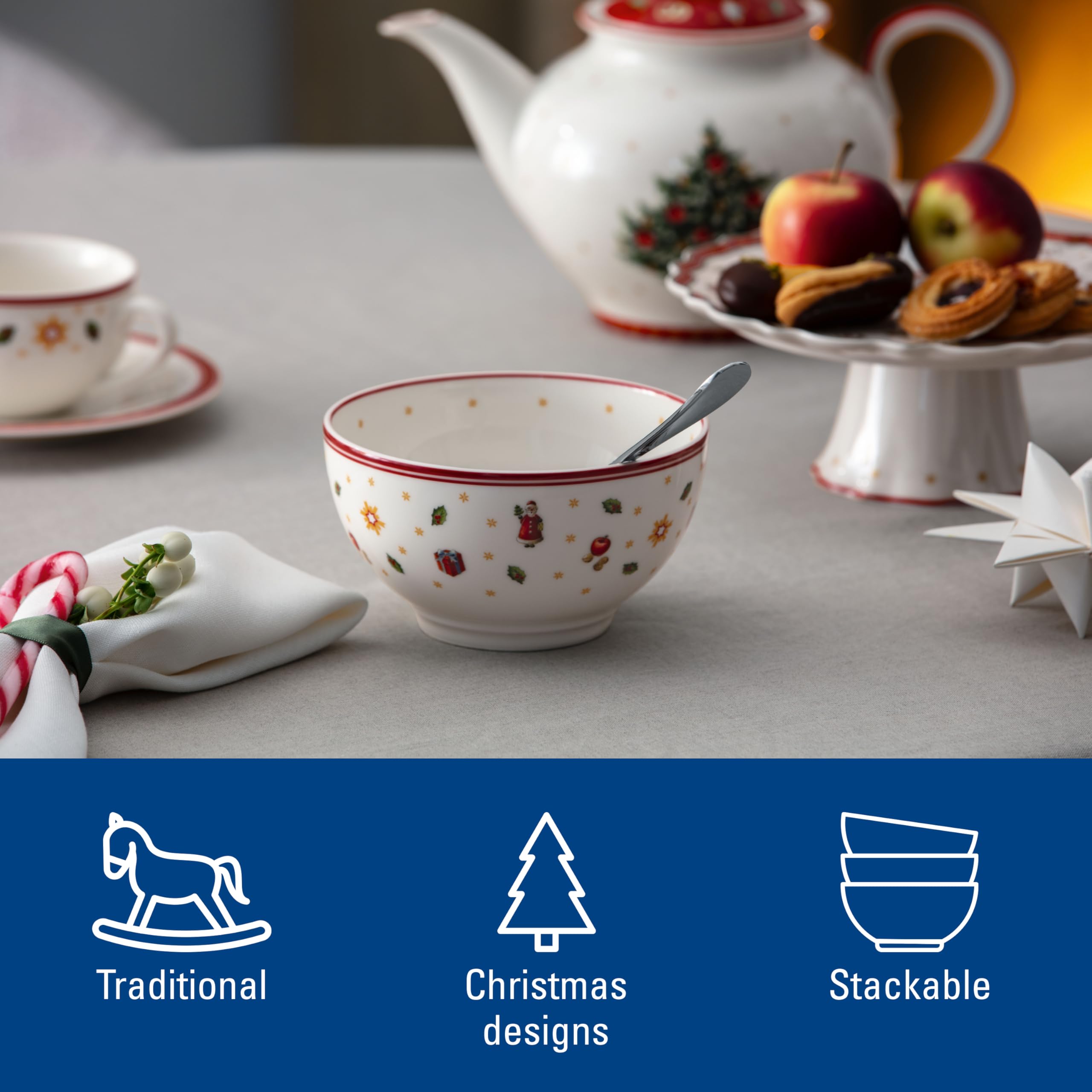 Villeroy & Boch – Toy's Delight Specials Miska, świąteczna zastawa stołowa z porcelany premium, idealna do łączenia i na prezent, wyprodukowana w Niemczech, nadaje się do mycia w zmywarce