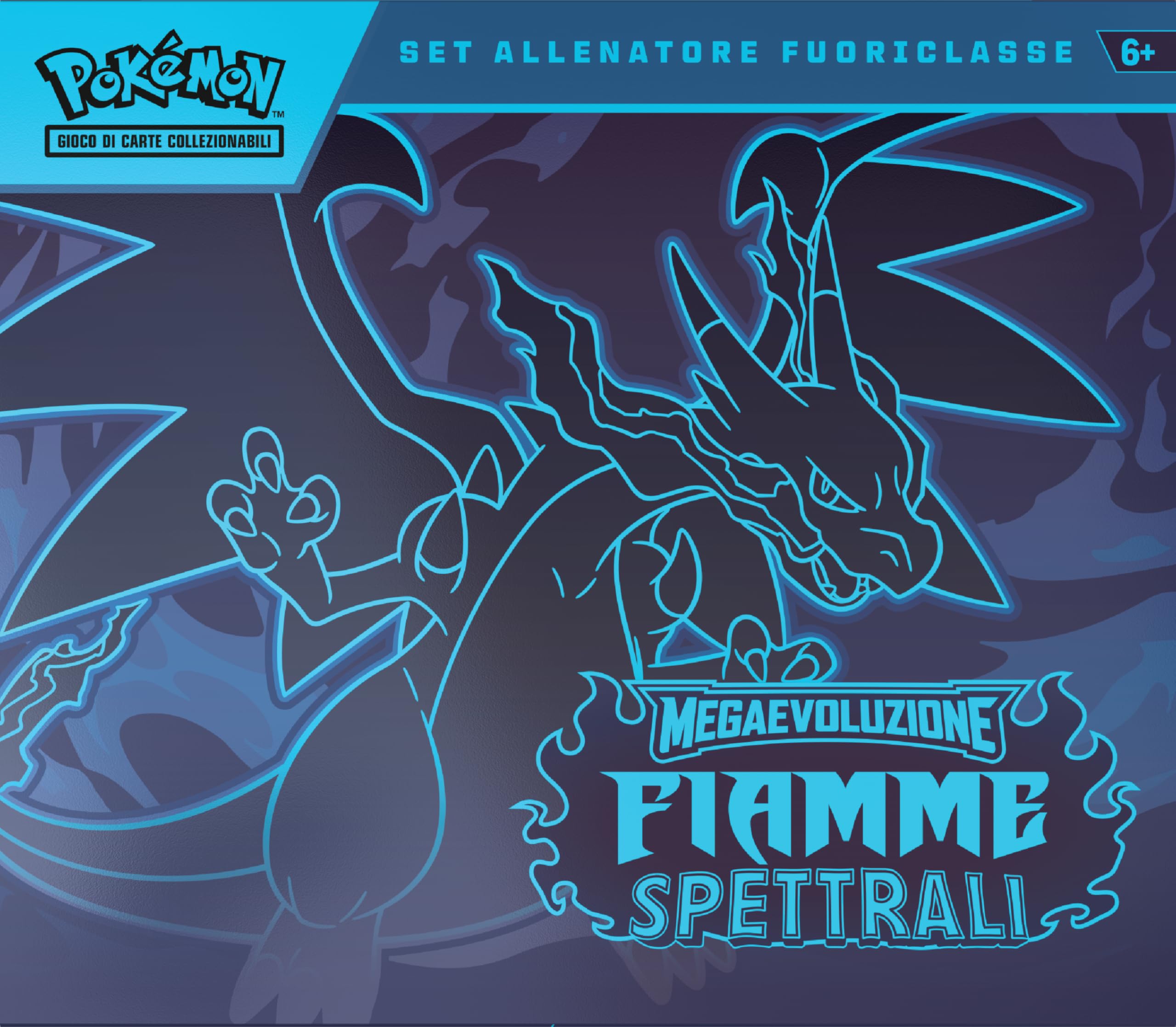 Pokémon GCC: Set Allenatore Fuoriclasse Fiamme Spettrali Megaevoluzione - Carta Promozionale, 9 Buste Espansione, Accessori Premium