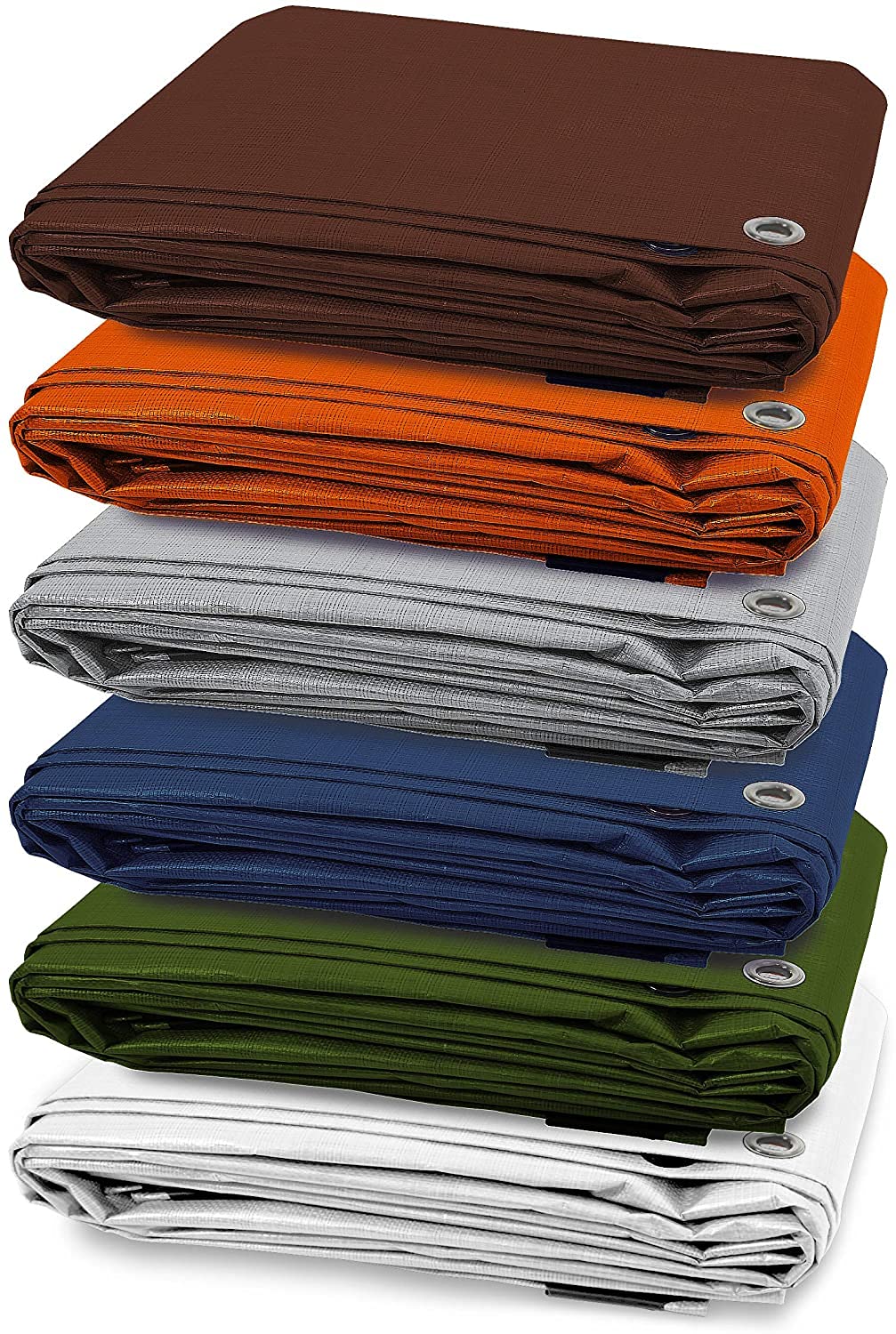 Tarpaulin, All-weather Waterproof, Heavy-Duty Tarp (2 x 3 m (140 g/m²) Silver) Protective Tarpaulin for Tents, Camping Underlay, Outdoor & Garden | With Eyelets