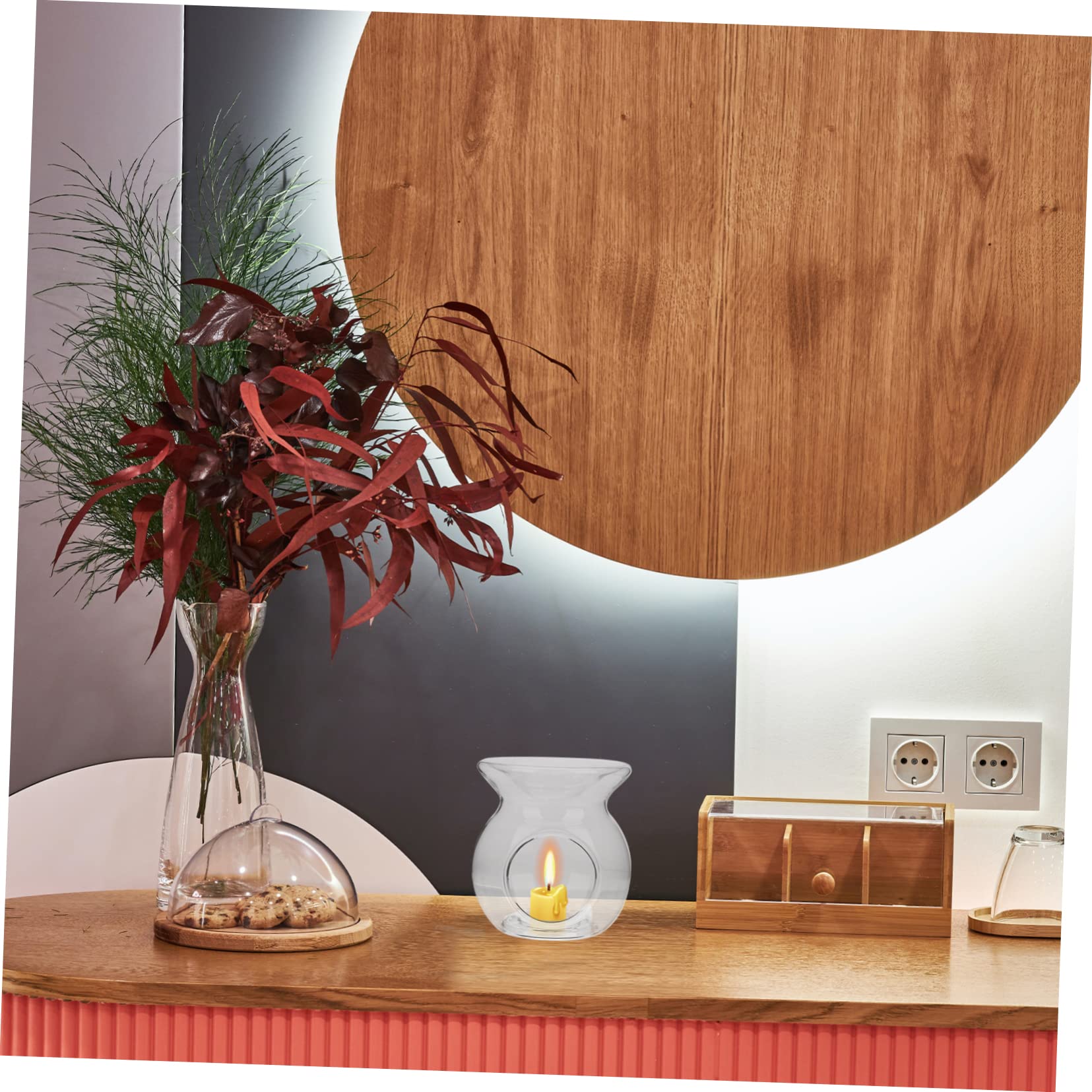Aromalampe Teelichthalter aus für Ätherische Öle Design Explosion für Schlafzimmer und Wohnzimmer Langlebig und Praktisch eine Besondere