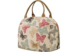 EurCross Beige Butterfly Lunch Bag: The Perfect Medium Lunch Tote for Women