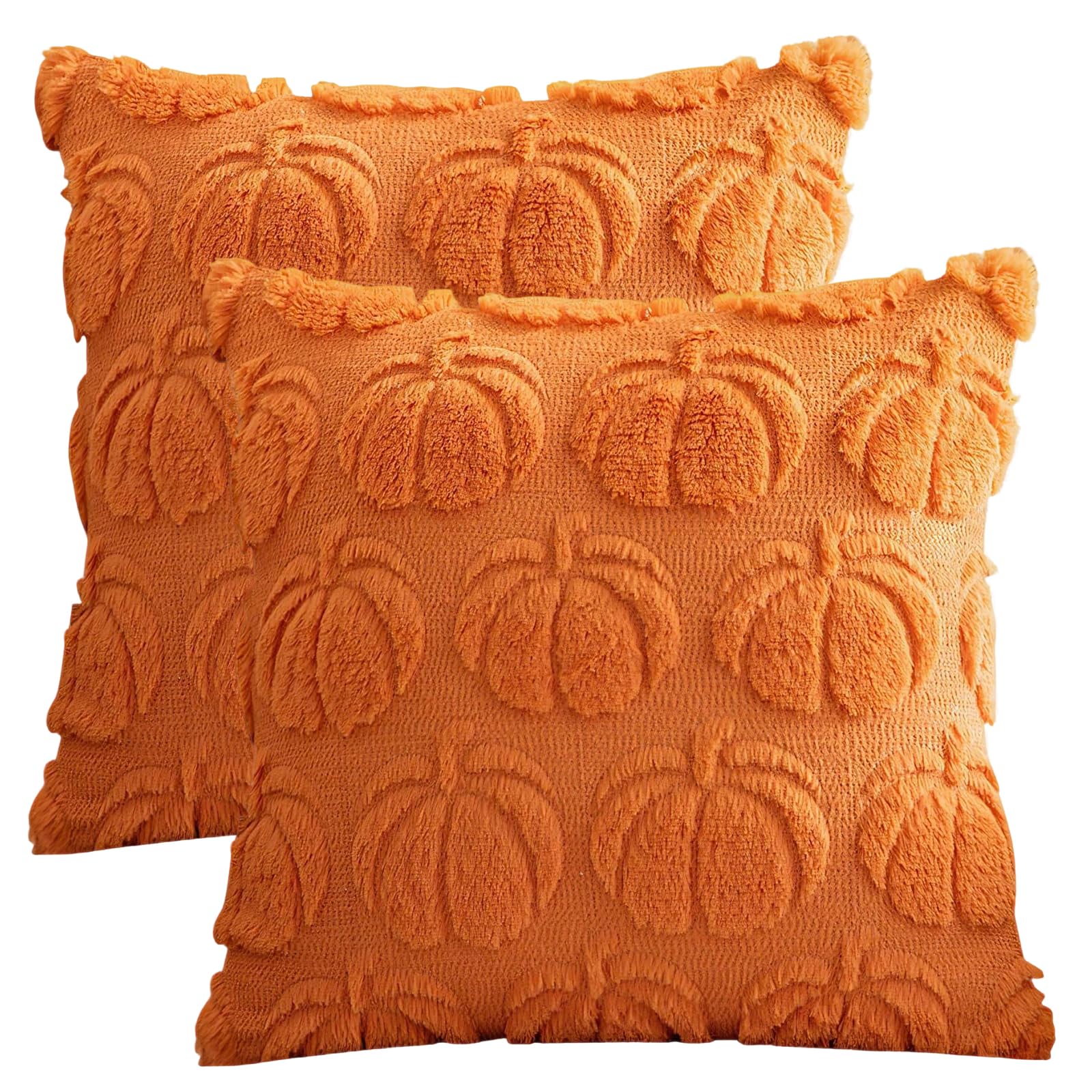 Cjytdkj 2Pcs Autumn Cushion Covers, Fall Throw Pillow Covers, Pumpkin Throw Pillow Covers for Indoor Home Bedroom Couch Sofa Decor