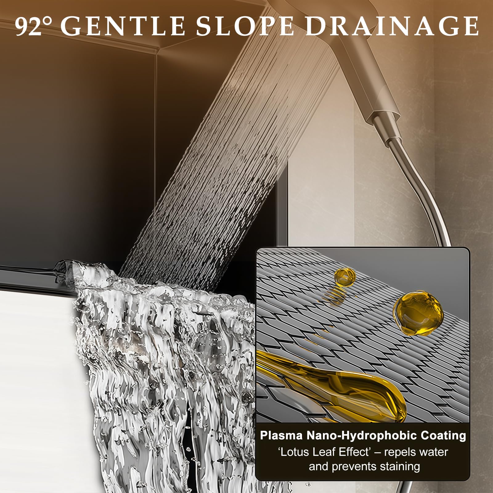 Niche de Douche,Niche Salle de Bain a Encastrer en Acier Inoxydable 304,70.5x30.5x12.5cm Niche Murales,Pas de Carrelage Nécessaire,Scellé et Étanche