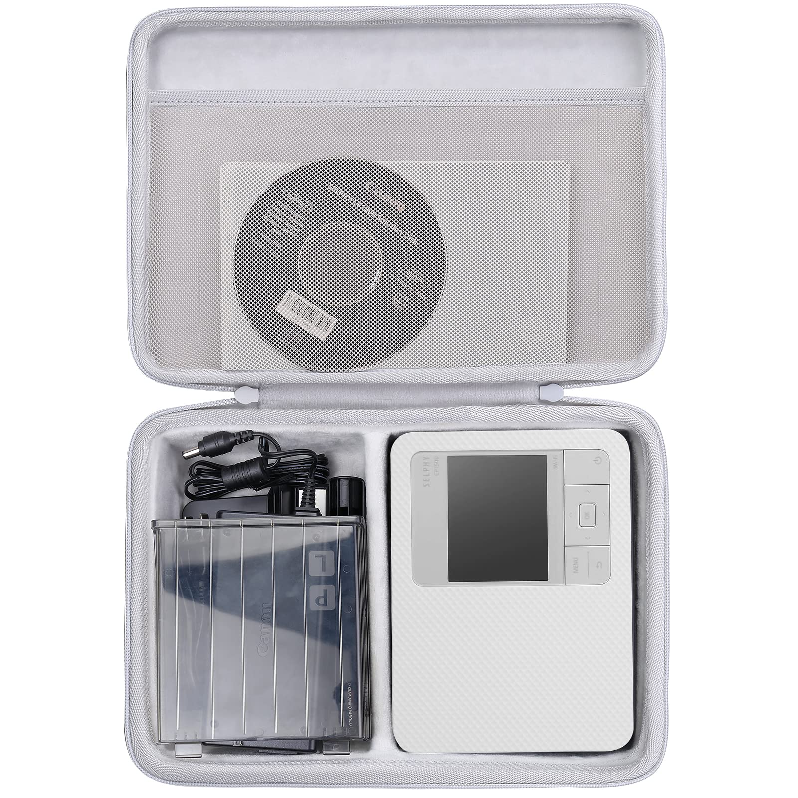 co2CREA Duro Viajar Caja Estuche Funda para Canon Selphy CP1300 / CP1500 / CP1200 Impresora fotográfica inalámbrica（Funda Solo）