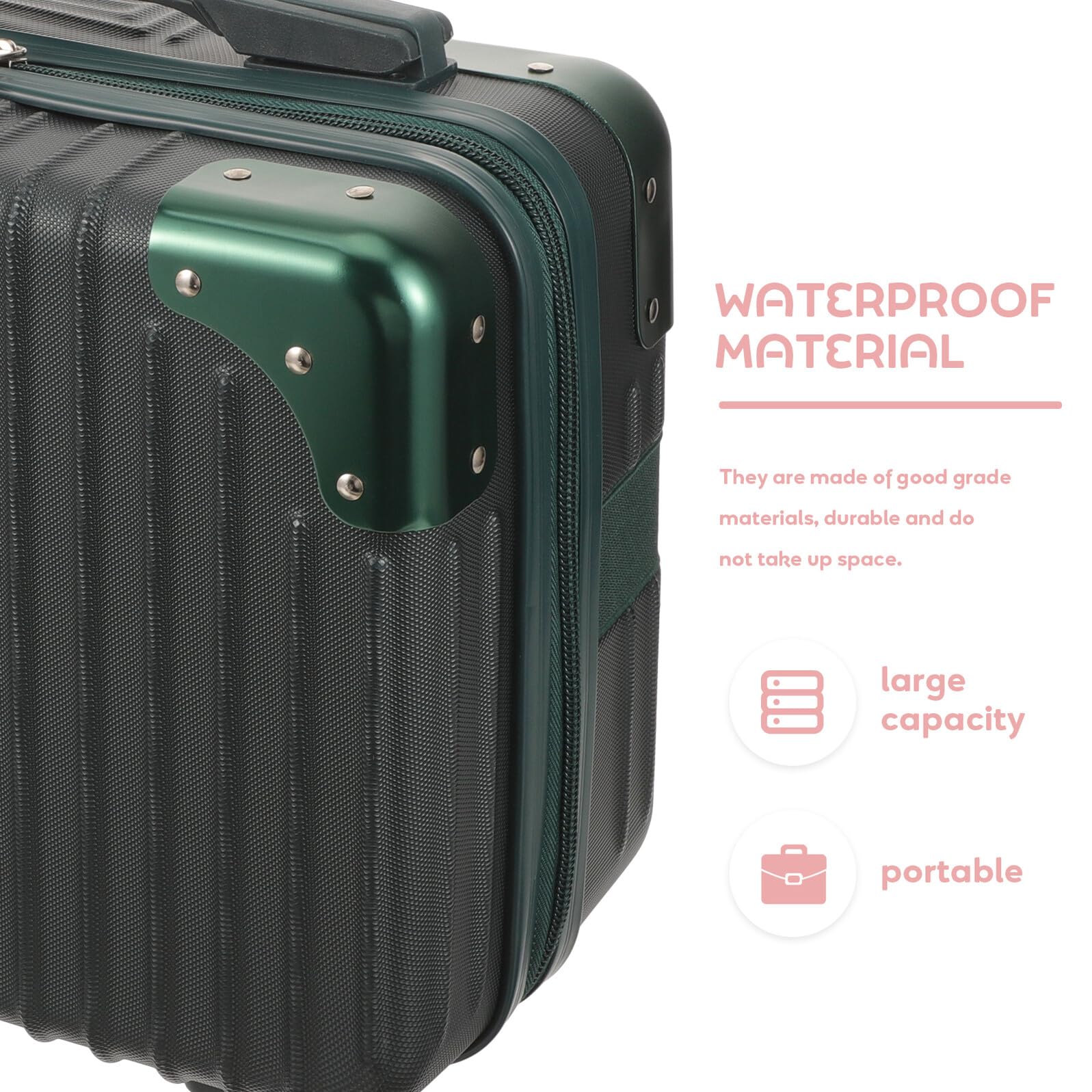 Borsa da Toilette da Viaggio Scomparti Separati Portacosmetici Abs 14 Pollici Valigetta Trucchi per Viaggi e Vacanze