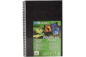ProFolio by Itoya, Art ProFolio PolyGlass, 10-Pack Multi-Ring Binder Refill Pages -...