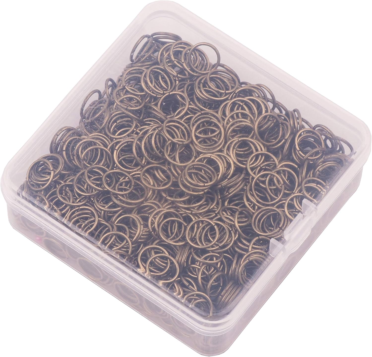 YAKA 1200pcs 10mm Brone Plated Iron Open Jump Rings Connectors Bulk for DIY Craft Earring Necklace Bracelet Pendant Choker Jewelry Making Findings and Key Ring Chain Accessories (10mm, Brone) image 2