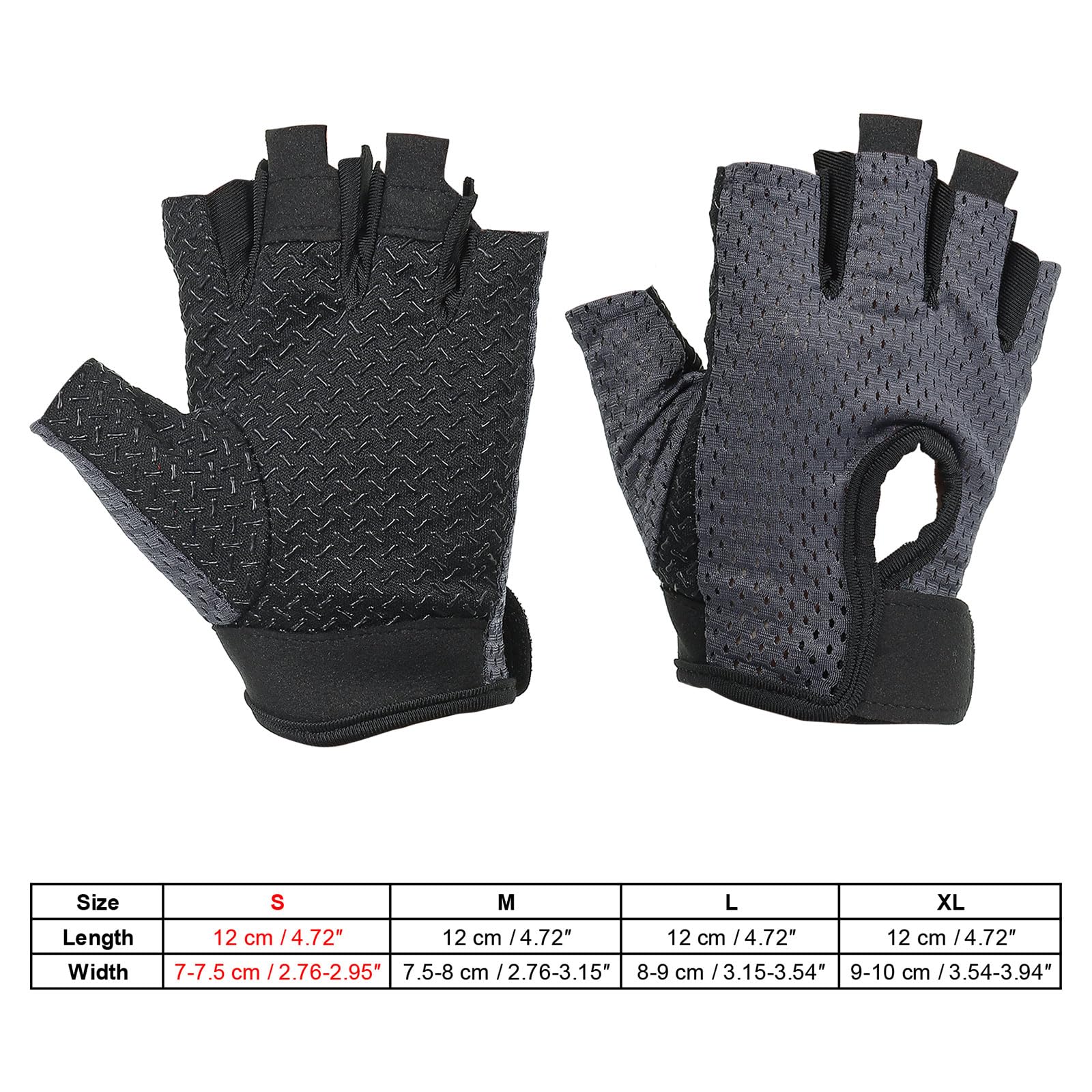 PATIKIL Fishing Gloves, 1 Pair Breathable Fingerless Sun Protection Gloves for Men Women Rowing Kayaking Cycling Hiking Grey (S Size) - Image 3