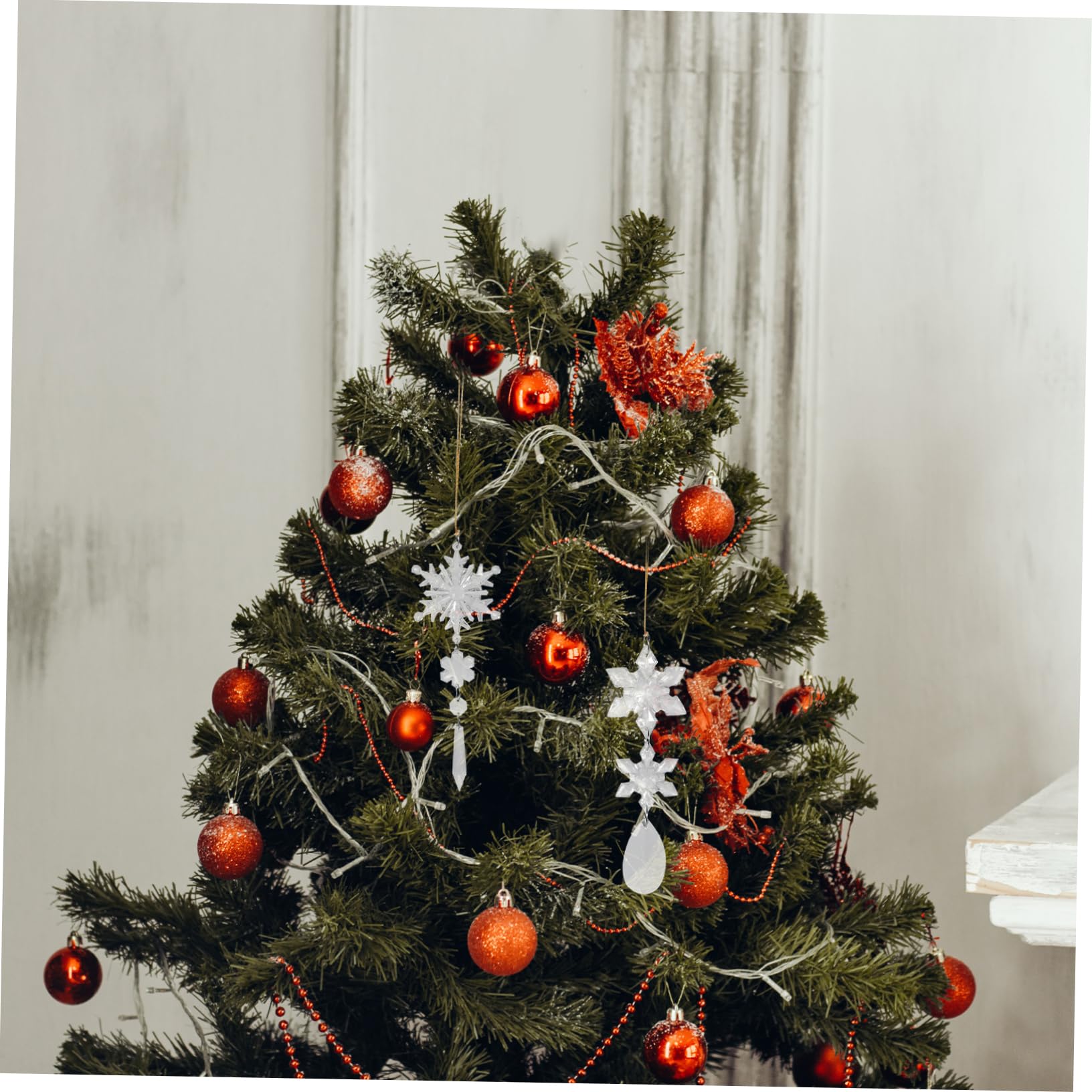 Gatuida 36stücke Teiliges Transparente Schneeflocken-hängedekorationen Für Weihnachtsbaum Fenster Und Wände Festliche Deko Für Partys Und Weihnachten