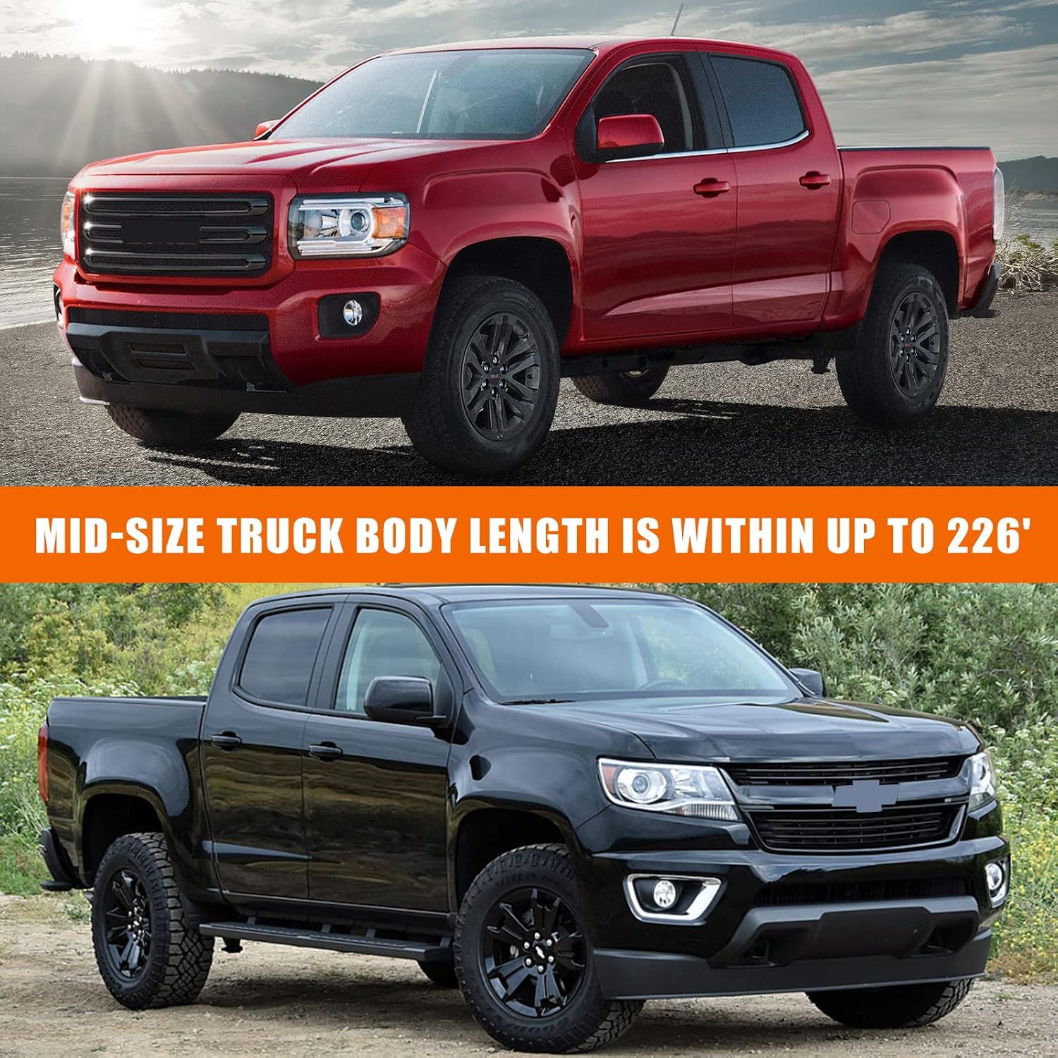 Waterproof Truck Cover Replace for 2005-2024 Toyota Tacoma/Ford Ranger Crew Cab 6ft, 6 Layers All Weather Car Cover with Zipper Door for Snow Rain Dust Hail Protection
