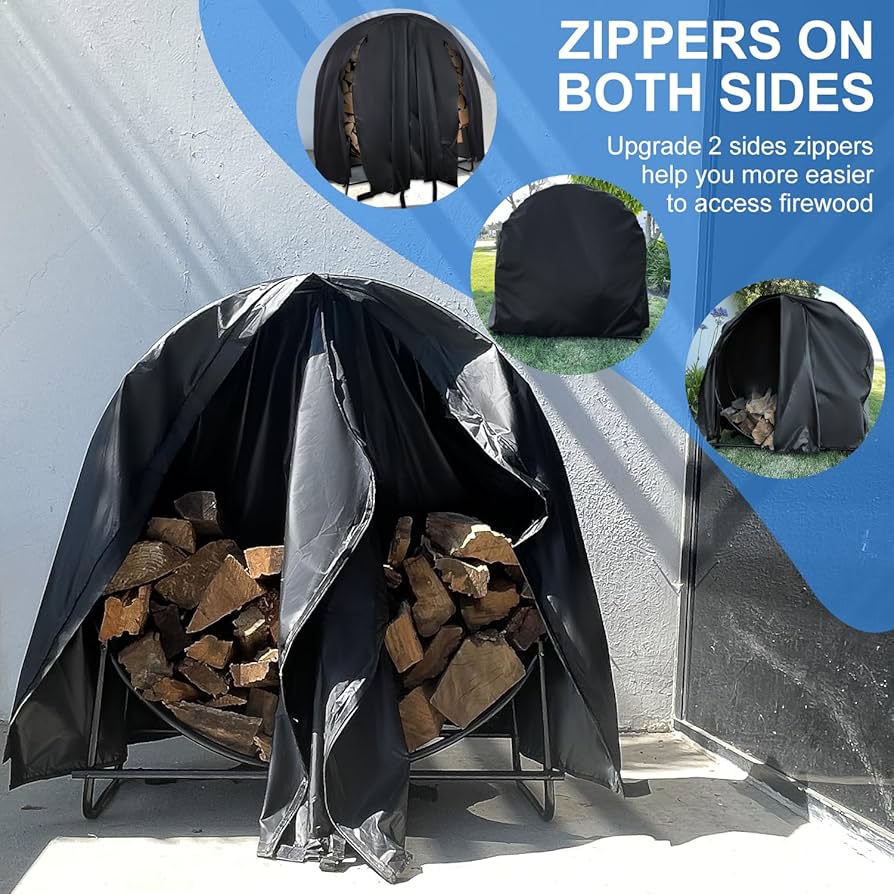 Amazon.com : Firewood Log Rack Cover, Outdoor Waterproof Log Hoop