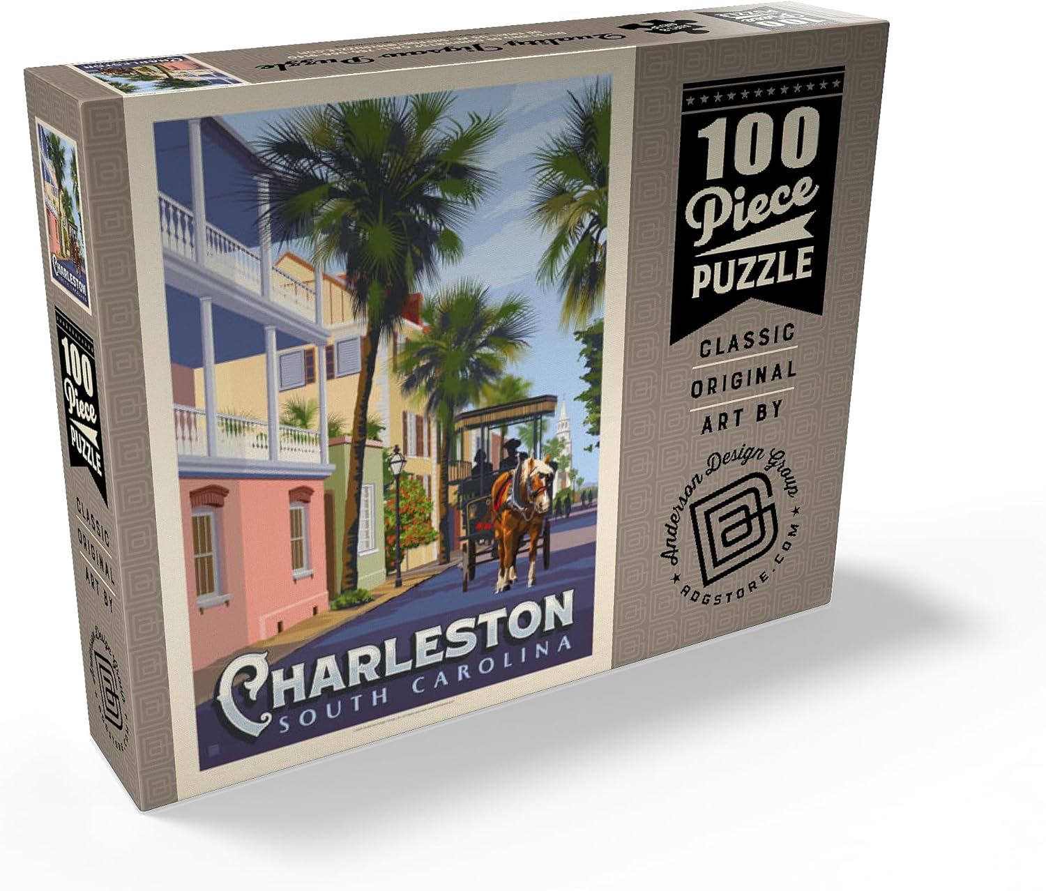 MyPuzzle Charleston, SC: Street Scene - Premium 100 Piece Jigsaw Puzzle for Adults