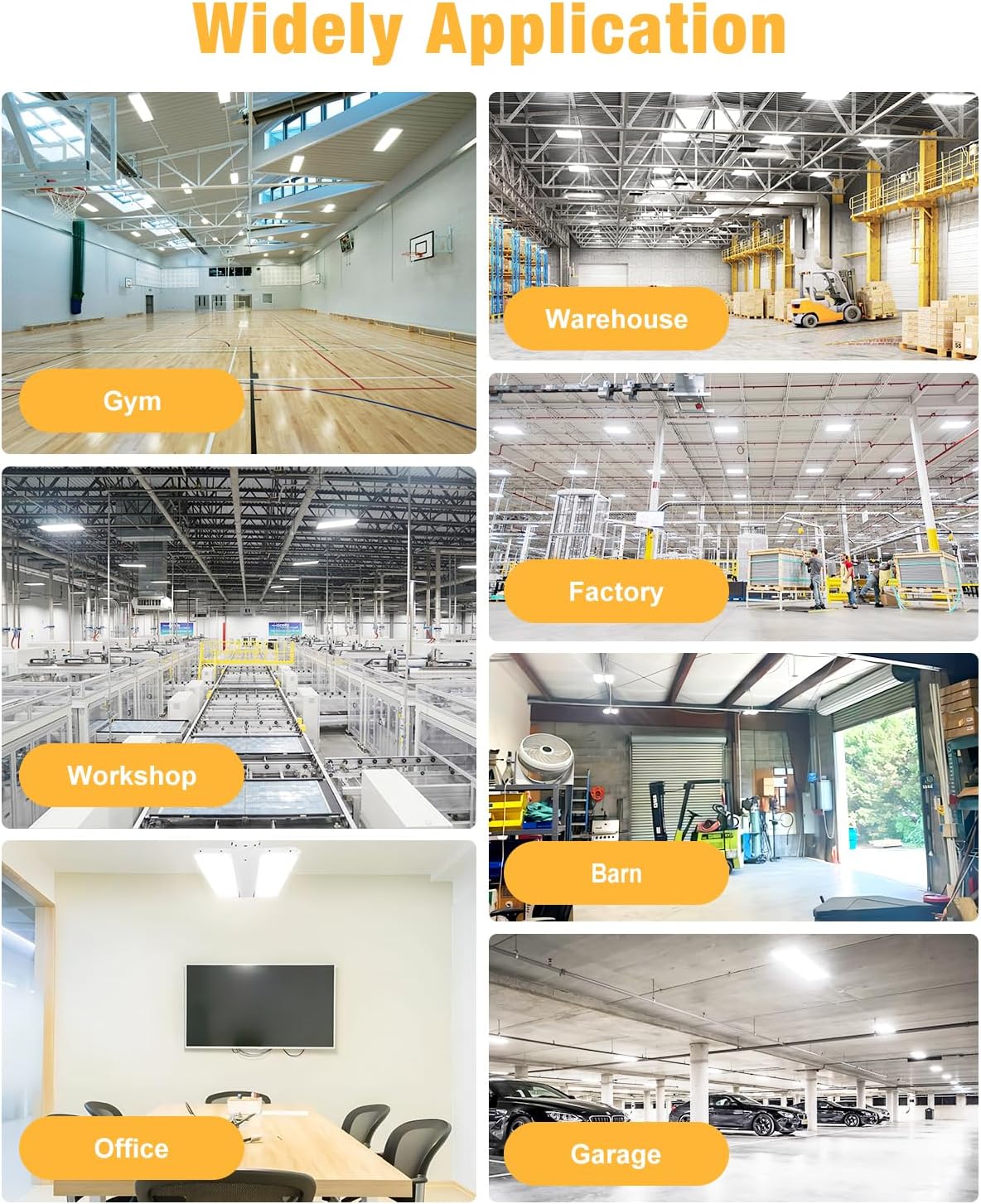 300W LED Linear High Bay Light, 45000LM Linear High Bay Shop Light Commercial 120-277V, 5000K High Bay Lights for Warehouse, Garage Factory, UL Listed, 5 Years Warranty, 4 Pack