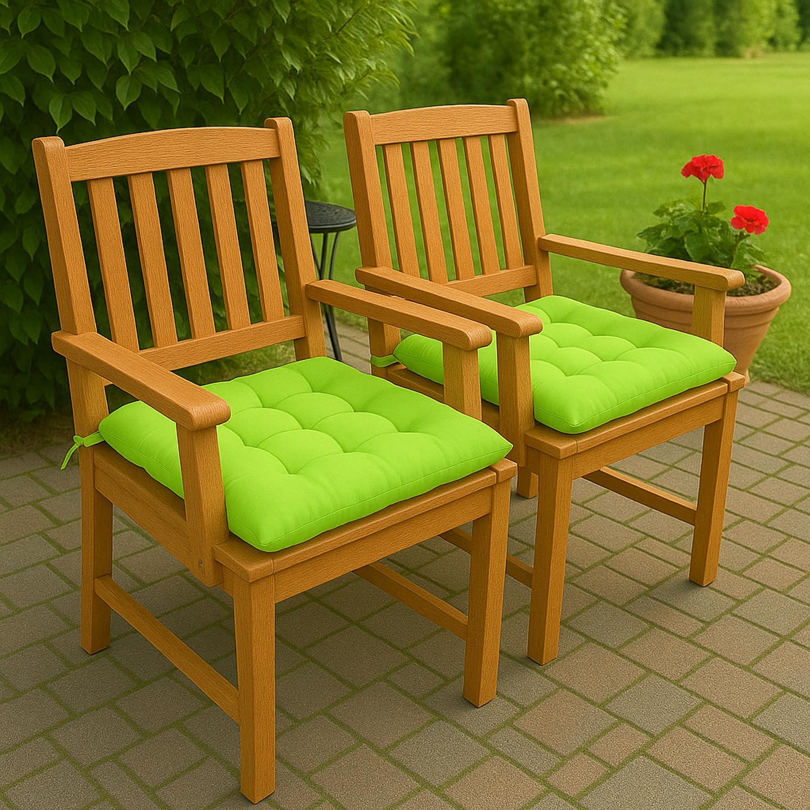 Cushion Chair Pad Cushions, Tie-on Dining Chair Pads, 38x38x5 cm Hypoallergenic Soft Polyester Tie-on Chair Pads, Wide - Image 6