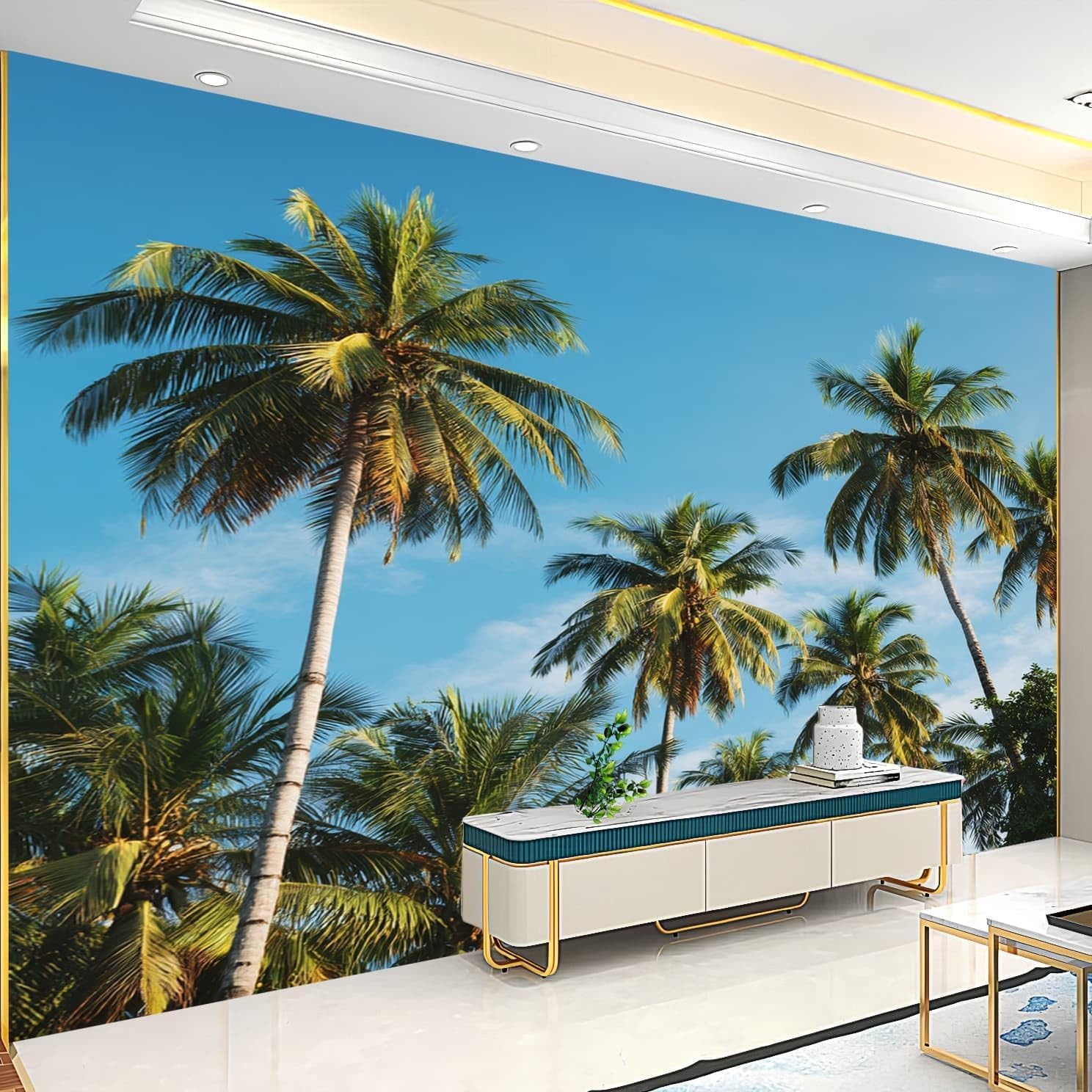Papier Peint Intissé Hawaï 3D 400x280 cm lavable et facile à poser