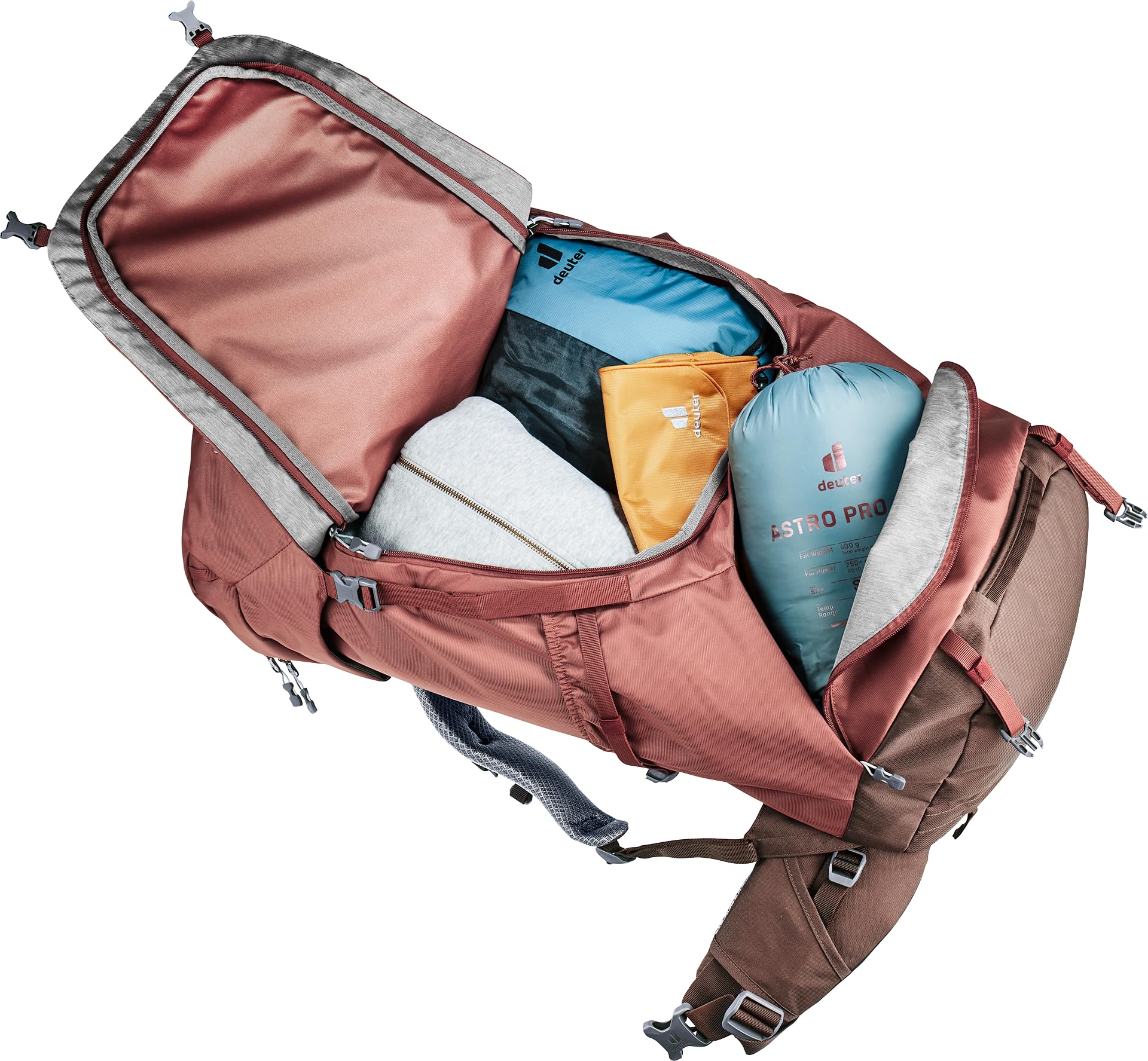 Deuter Kobiety Voyager Plecak, Czerwony, 60+10 l