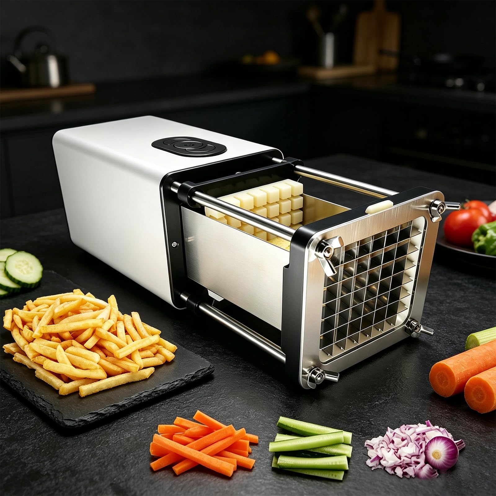 Heavy-Duty Electric French Fry Cutter & Potato Slicer Commercial