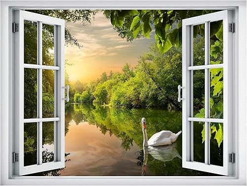 Miniatura 9 de wall26 Adhesivo de pared extraíblemural de pared Vista de ventana escénica neón colorido Venecia Italia Canal Naturaleza Silvestre Fotografía