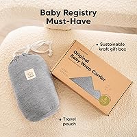 Vista 9 de Canguro de bebé KeaBabies - Portabebés todo en 1 original para bebés de recién nacidos a niños pequeños, fácil de usar, sin manos, ligero, Gris