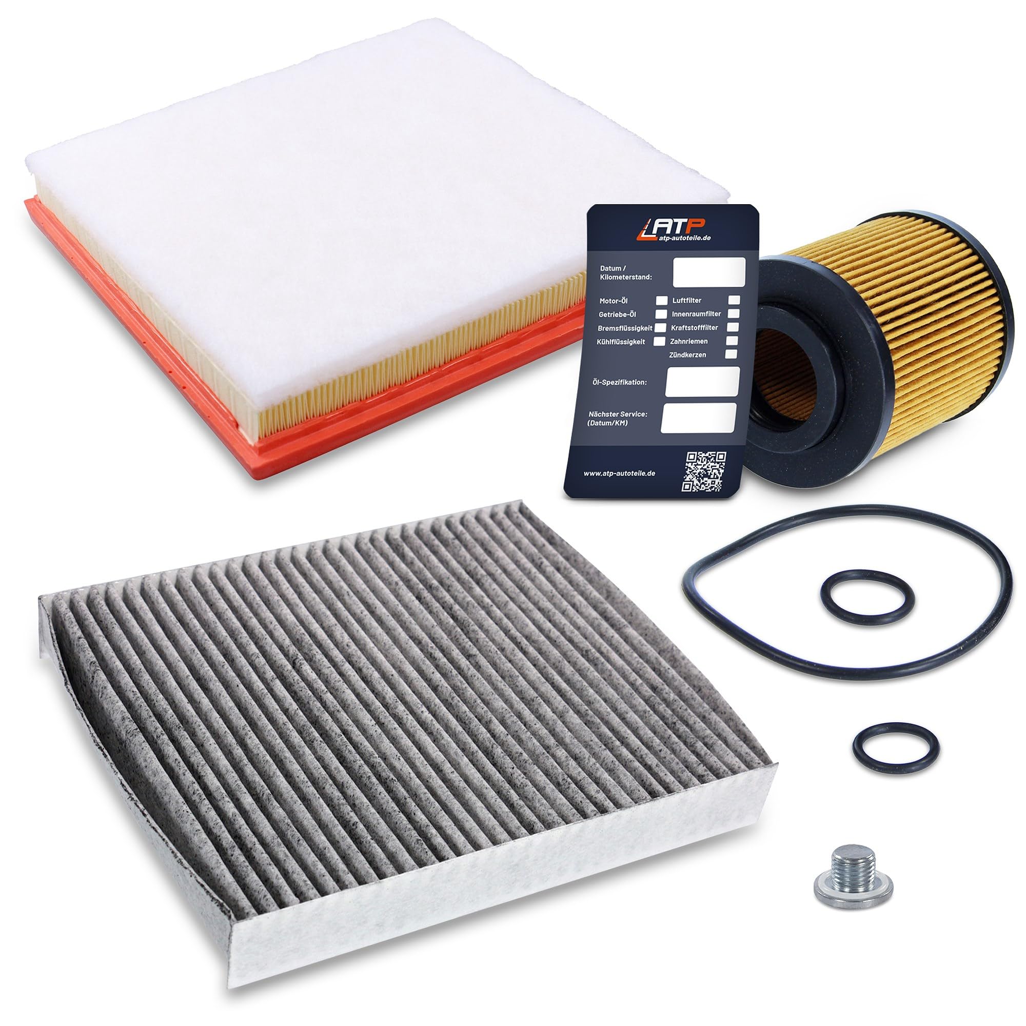 ATEC Germany Set di filtri di ispezione con 1x filtro olio, 1x filtro aria abitacolo, 1x filtro aria, Compatibile con CHEVROLET CRUZE (J300) (J308) (J305), OPEL ASTRA J