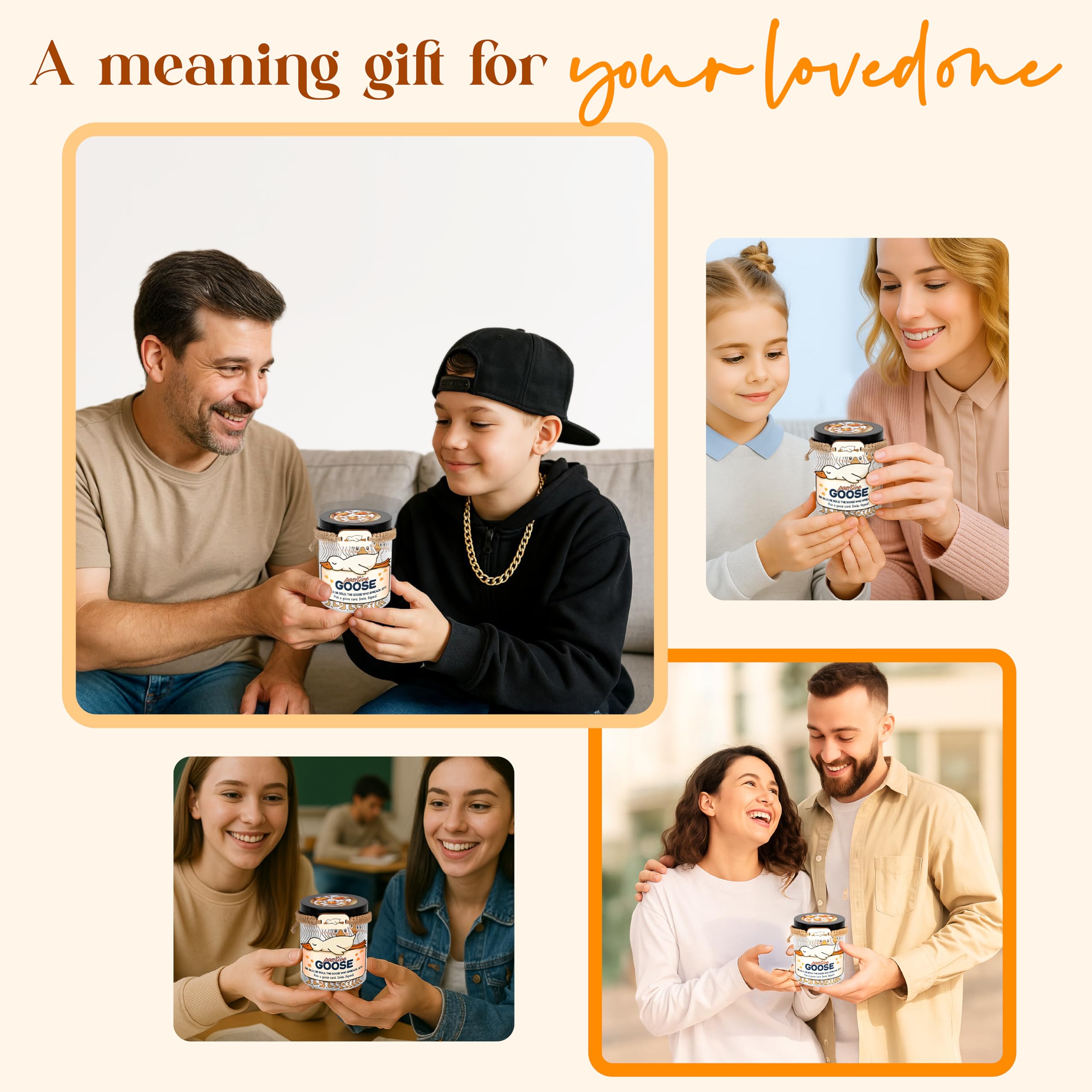 Positive Goose Jar With 60 Affirmation Cards, Emotional Support Goose, Goose Gifts, Goose Gifts For Women Teens, Desk Goose, Positive Goose, Silly Goose, Mental Health Gifts, Funny Gifts, Gag Gifts