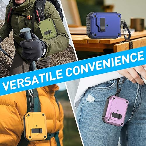 Miniatura 7 de Funda para Airpods Pro con cerradura, serie IRUIC de cuerpo completo, a prueba de golpes, funda protectora para AirPods Pro de 2 generación1