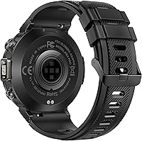 Vista 21 de Reloj inteligente militar para hombre, reloj GPS con linterna, brújula 3ATM, impermeable, resistente, táctico, inteligente, Bluetooth, 1.45