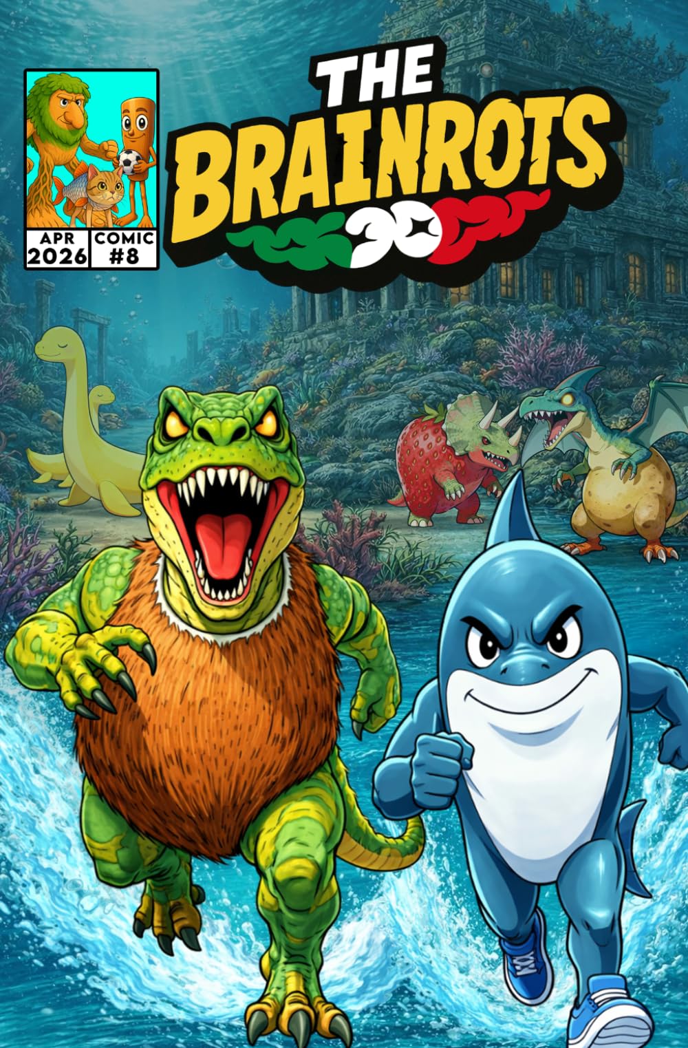 THE BRAINROTS #8 - Numero Otto - Il fumetto dei personaggi Italian Brainrot [Storia Brainrot Cup 1/3]: 3 Storie a Fumetti in Italiano + Prima ... Italian Brainrot [Versione in Italiano])