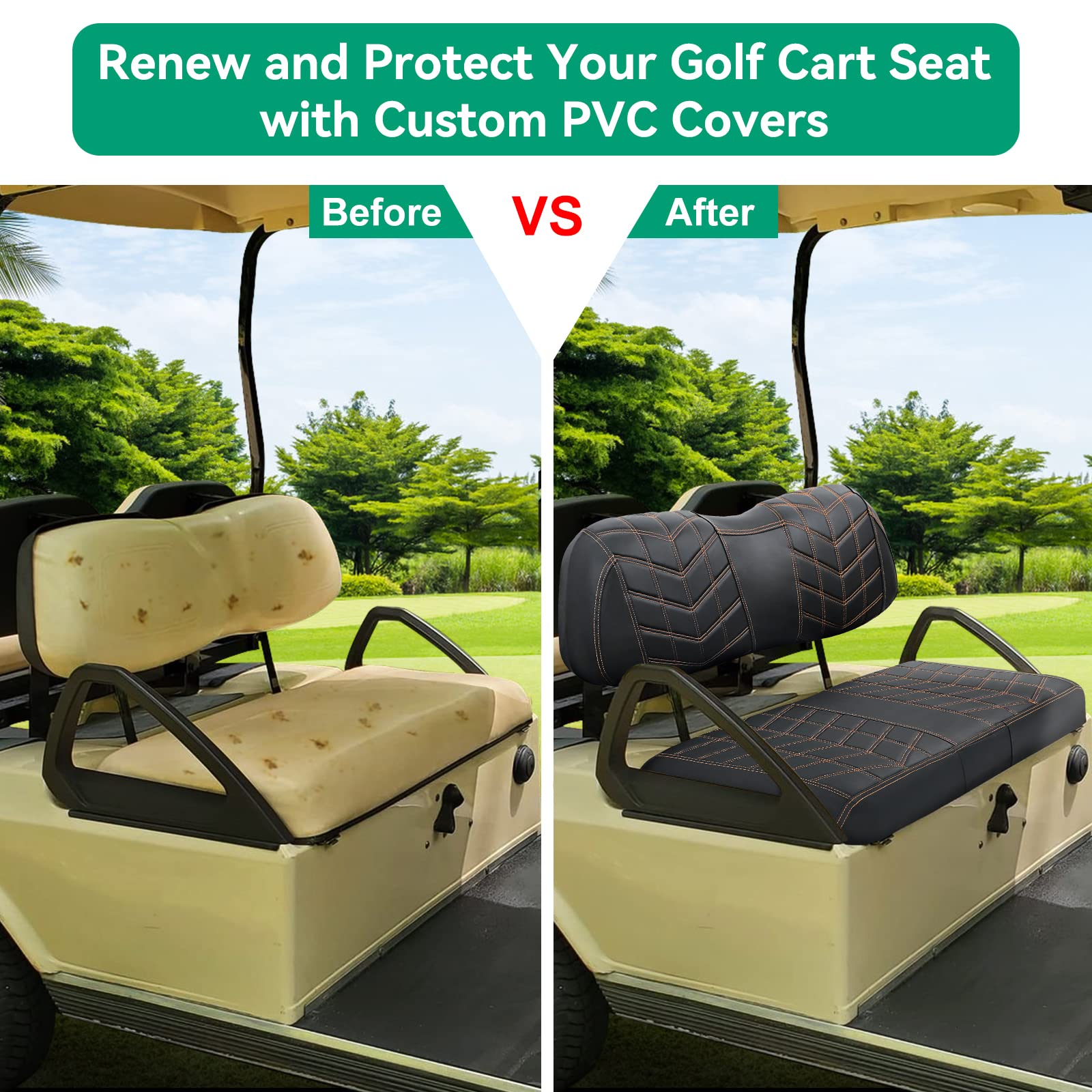 Amazon.co.jp: iLSKW ゴルフカートシート レザーカバー クラブカーDS