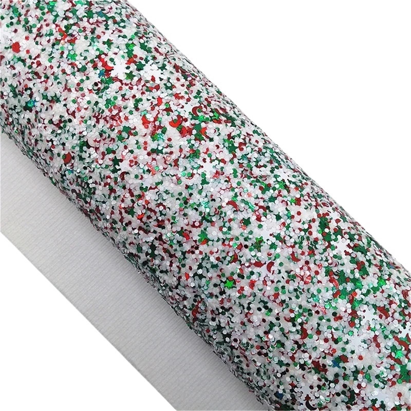 Sparkle PU Leather Fabric Chunky Glitter Faux Vinyl Fabric with Felt Backing Leather Sheets for Earrings Bows DIY Craft 21X29CM