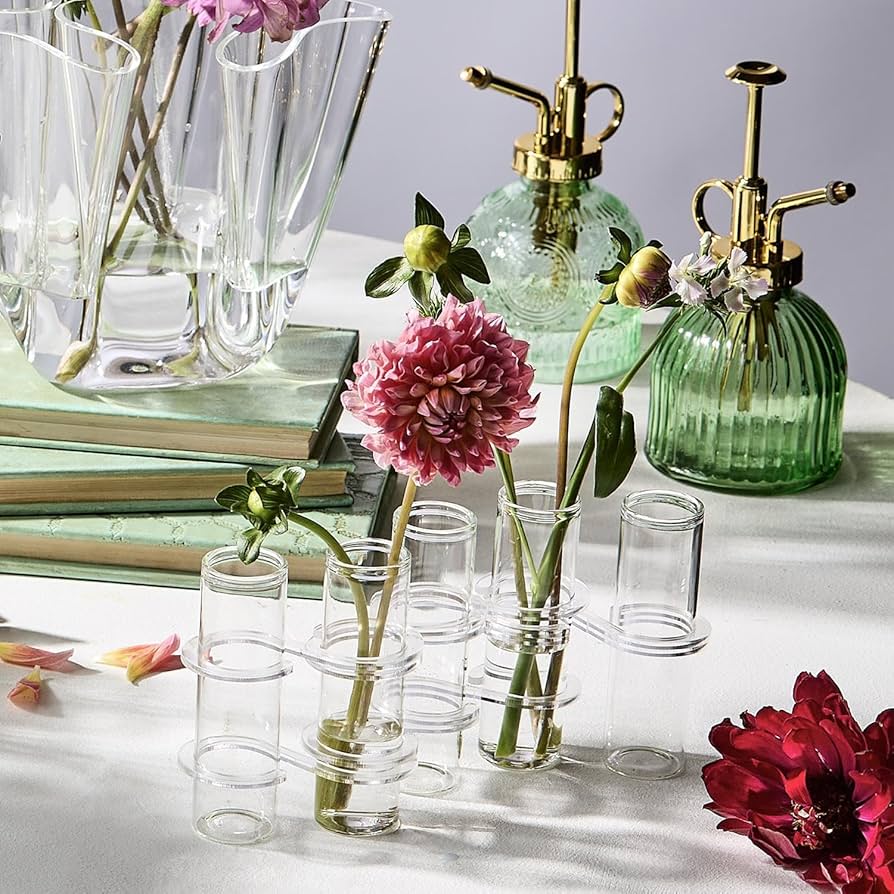 Amazon.com: Two's Company Hinged Tube Flower Vase, 8-Inch