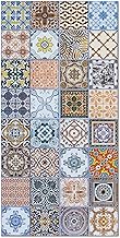 Panorama Tapis Vinyle Cuisine Salle de Bain - Différentes Tailles - (Carreaux Ciments Salamanque Jaune 40x80 cm)