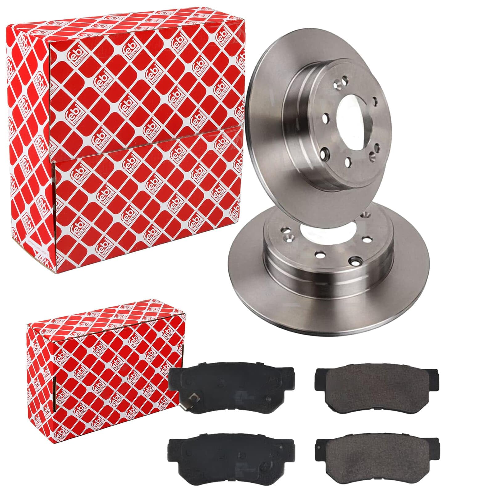 Febi Bremsscheiben 284mm + Beläge hinten | 108679 + 16675 Kompatibel mit Grandeur (tg),sonata V (nf)