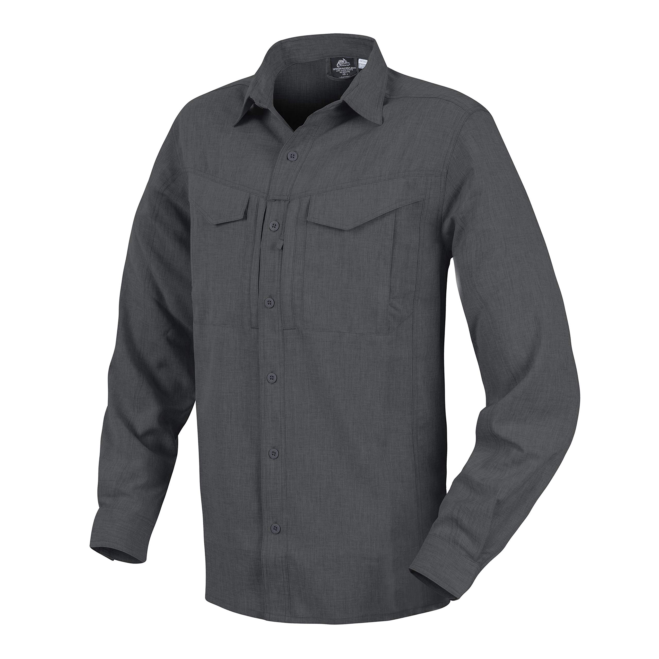 Helikon-Tex Helikon Defender Mk2 Gentleman Long Sleeve Shirt Melange Black-Grey Size Large from B&Q
