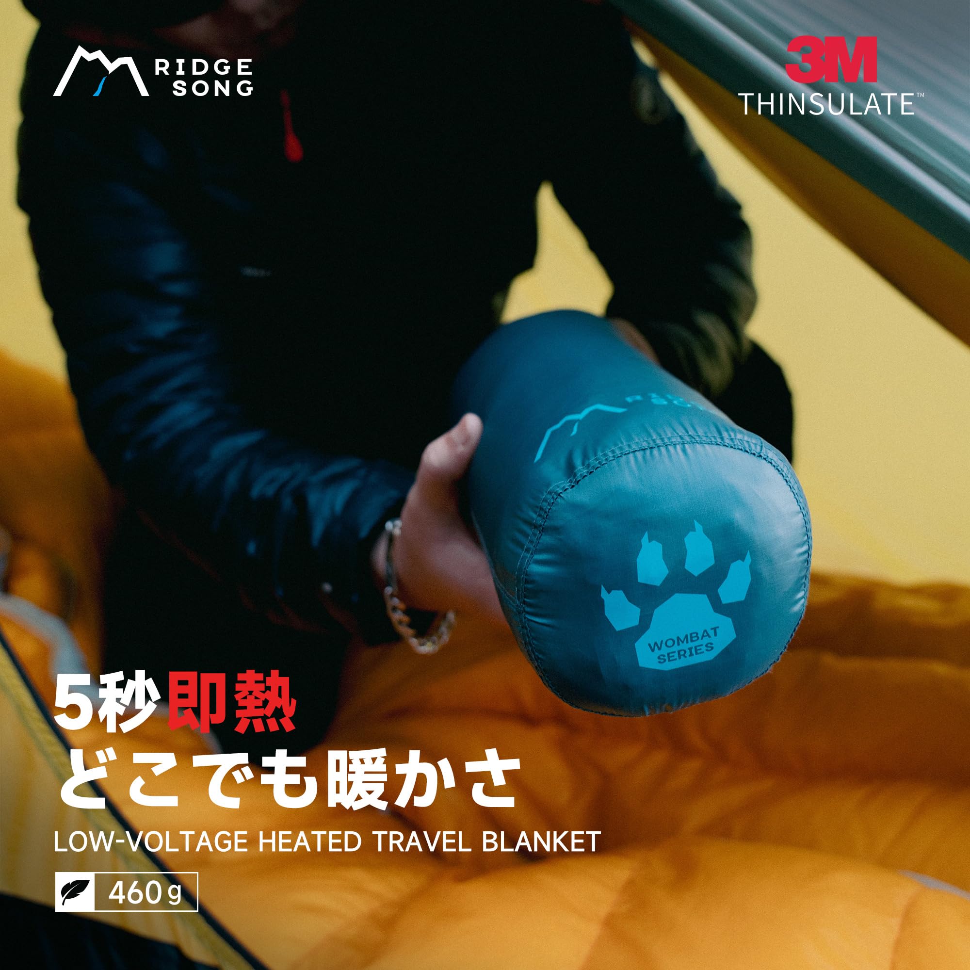 Amazon｜Ridge Song 電気キャンプ用ブランケット 148x95cm シングル