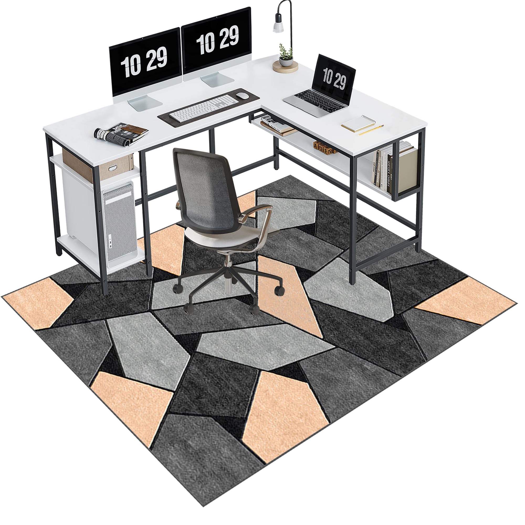 EYKWKB Desk Chair Mats Office Chair Mat for Hardwood Floor Non-slip Gaming Chair Mat for Wooden Floors Chair Mats Floor Protector for Rolling Chair Computer Chair Rug for Home Office 160 x 200 cm
