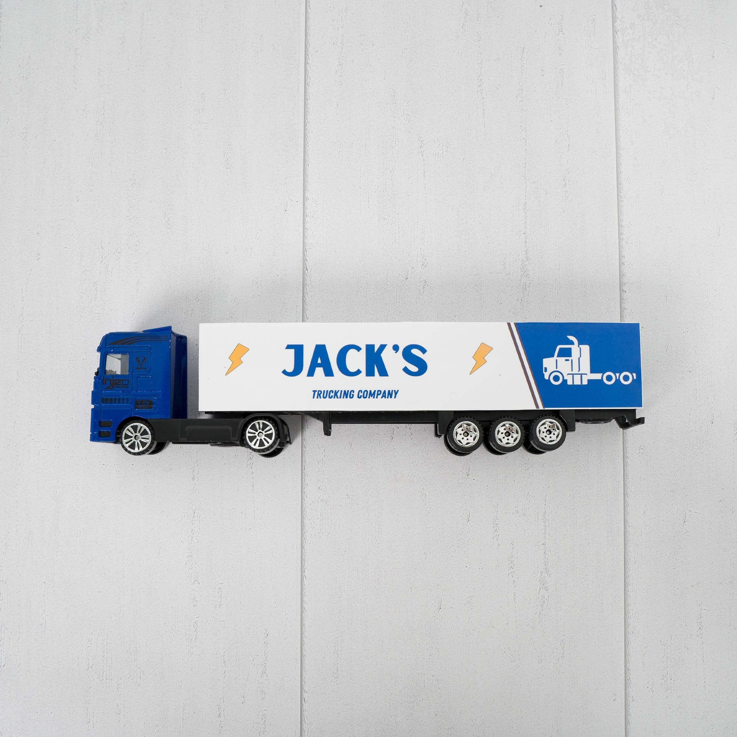 Mini Semi Truck Toy Personalized Toy Semi Truck With Kid's Name