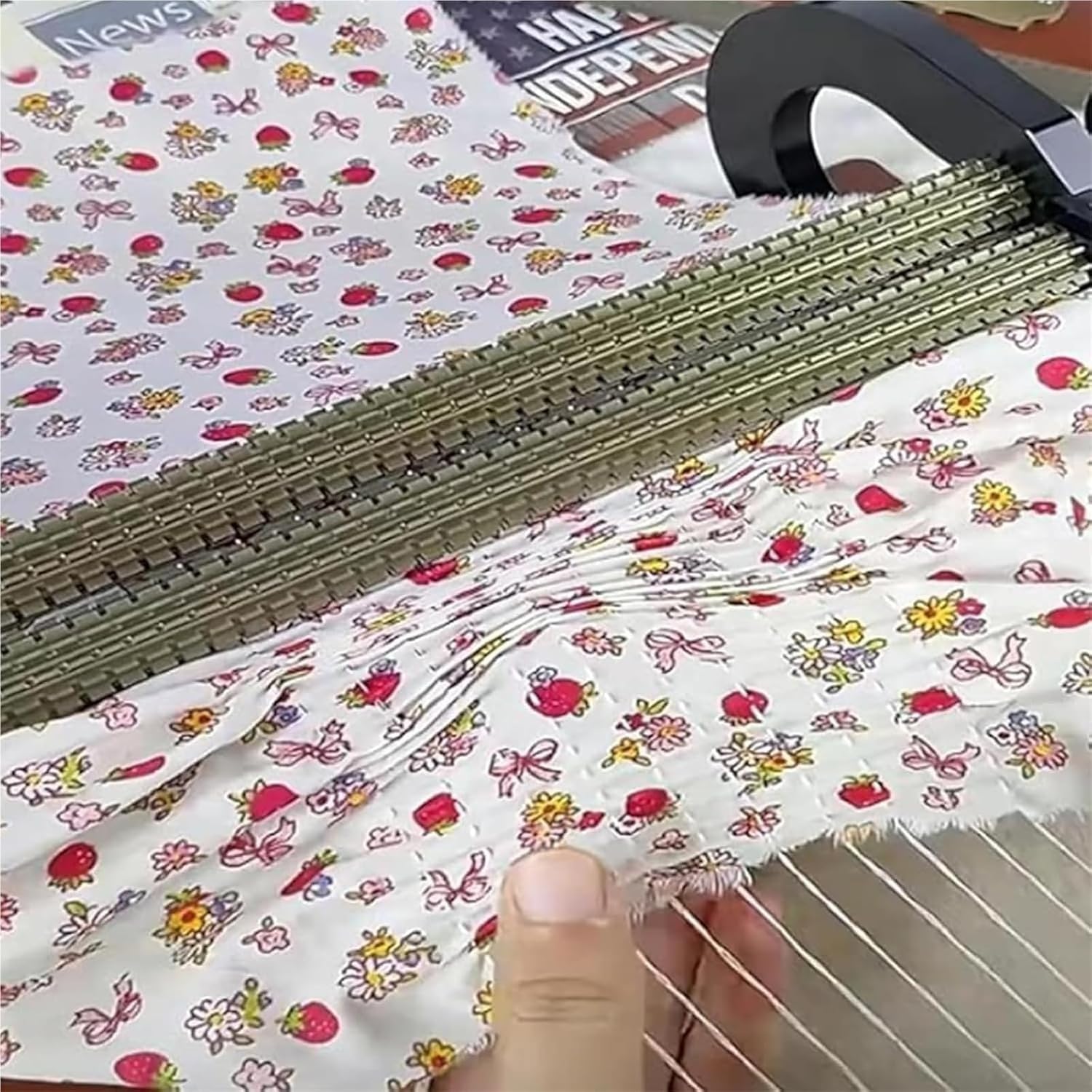 Máquina de coser plisada de 24 filas, 47 posiciones de aguja para pliegues ajustables, para hacer disfraces y vestidos, manualidades y costura