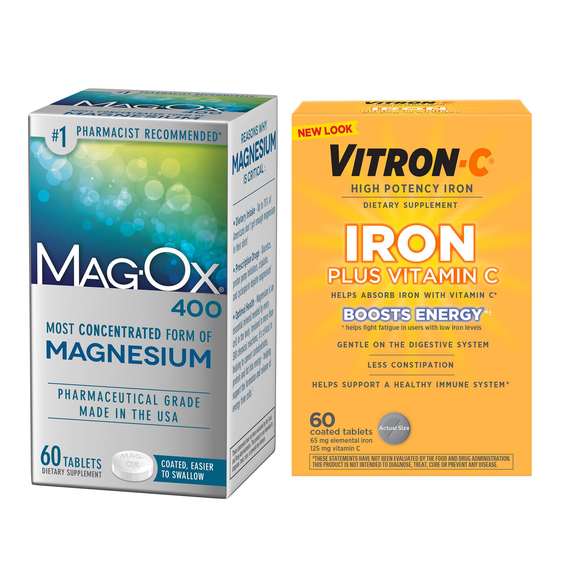 Vitron-C Iron Supplement Plus Vitamin C, Immunity Support, 60 Ct — Amazon image 10
