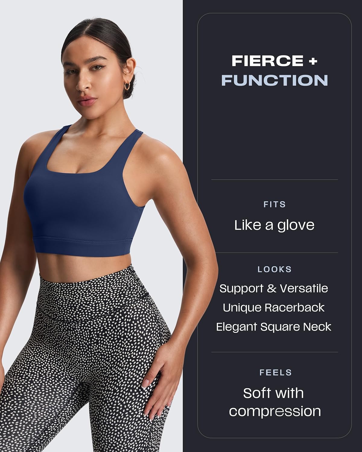 Aoxjox Women's Workout Sports Bras High Impact Fitness Training Gym Khloe Bra Yoga Crop Tank - Image 2