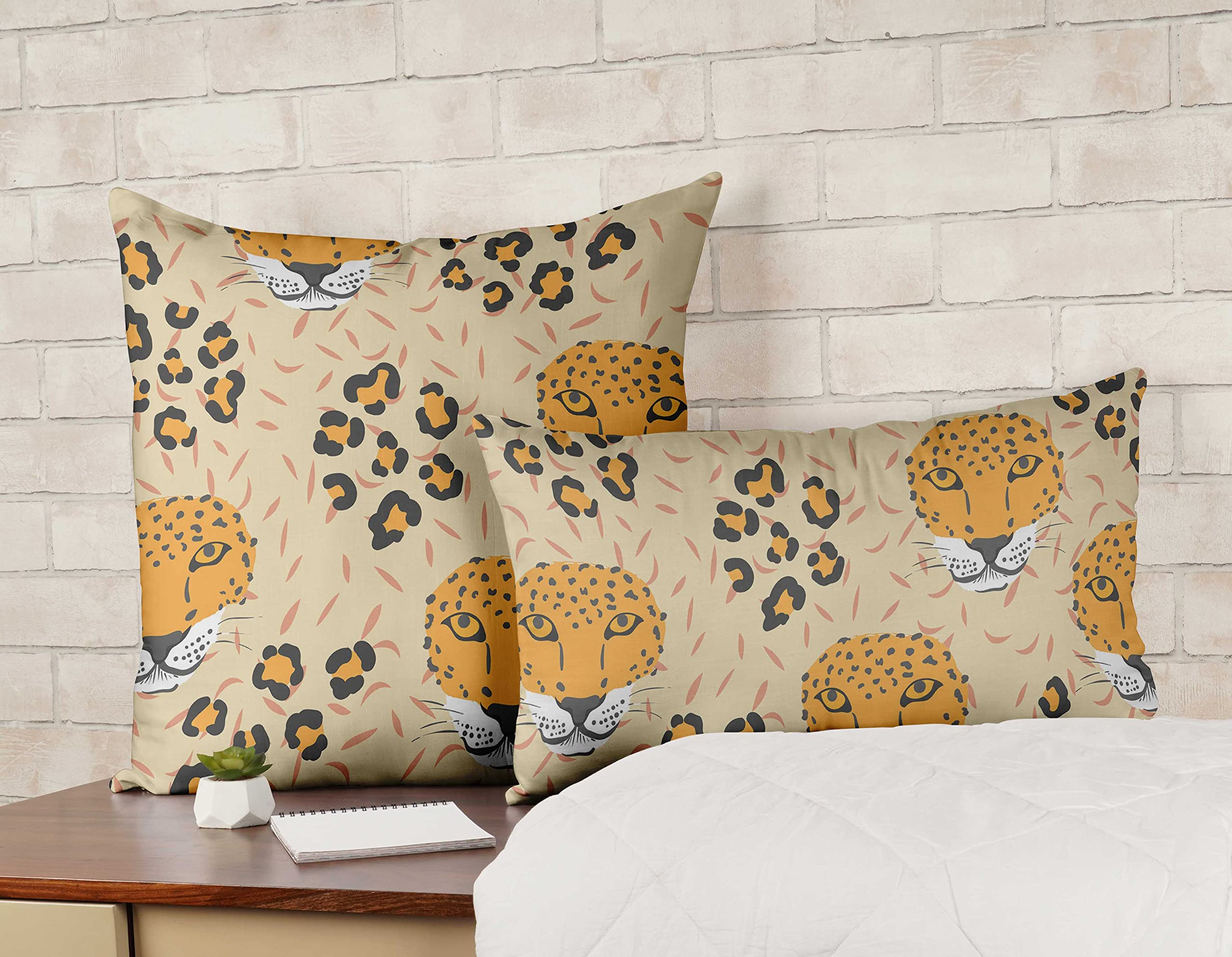 Vargottam Mustard Yellow Printed Cushion Cover - 12x12 Inch Decorative Square Pillow Case - View #8