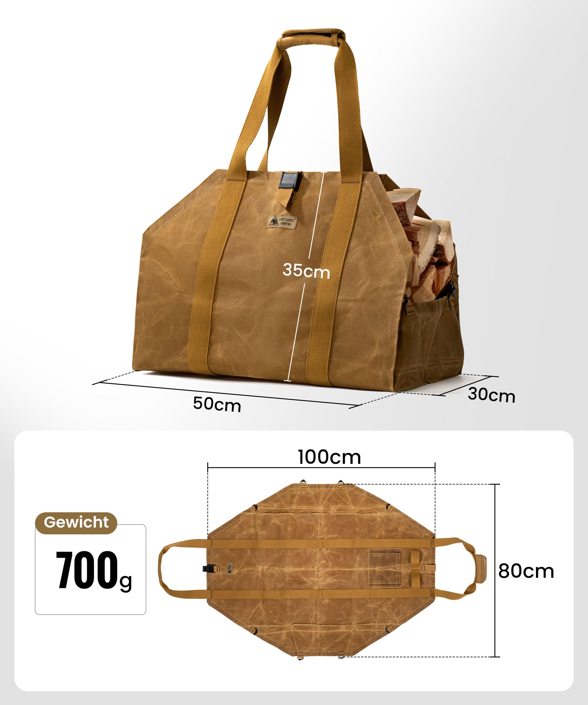Brandhout Zak: De Stijlvolle 2-in-1 Brandhout Tas Van Ideaal Voor Het Vervoer Van Brandhout Of Brandhout Een Perfecte Vervanging Voor Een Houten Mand Voor Haardhout