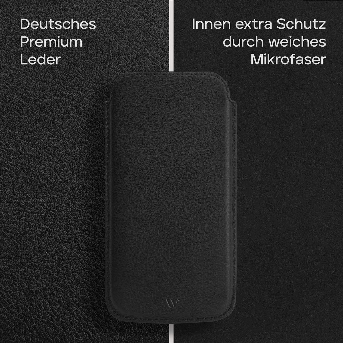 WIIUKA Lederhülle Für IPhone 16e – Ultradünn, Aus Deutschem Echtleder & Mit Qi-Ladung