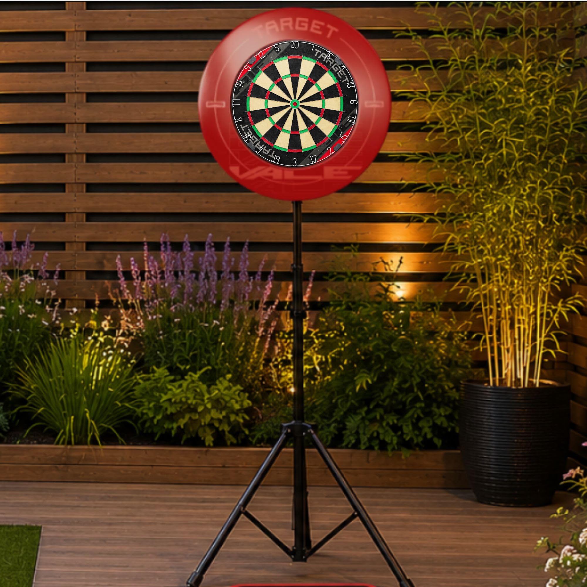 Target Darts Rift Diana Set con Portátil Trípode Stand | Punta de Acero Dianas, Sin Grapas Fino Alambre, Dos Sets 17G Dardos | Móvil Trípode Gratis De Pie Dianas Soporte y Board Monte