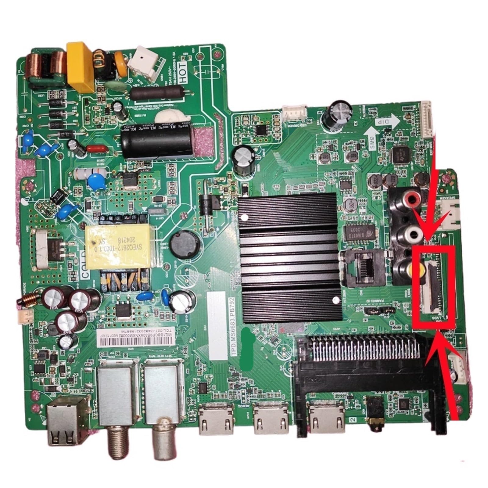 Logic Board Inverter, Compatible for Xiaomi, TV L32M5-5ASP Network Motherboard TPD.MS6683.PB792 TPD.MS6683.PB791 L32M5-5ARU L32M6-6ARG L32M6-6AEU L32M5-5ARU.(Small Interface)