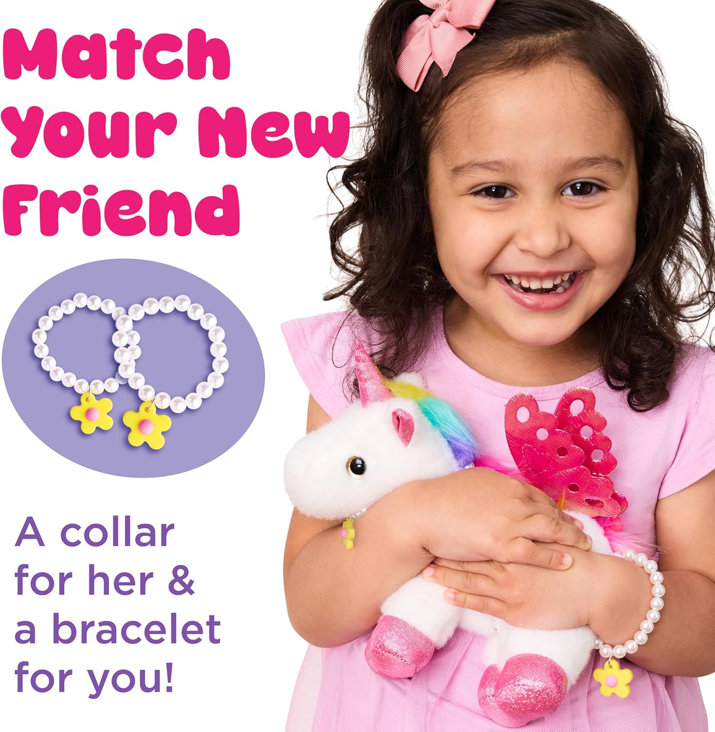 Creativity for Kids Glitzy Unicorn Kit | Adopt, Accessorize & Decorate Your Plush Pet | Toddler Purse & BFF Jewelry | Encourages Imaginative Play & Fine Motor Skills (Ages 4+)