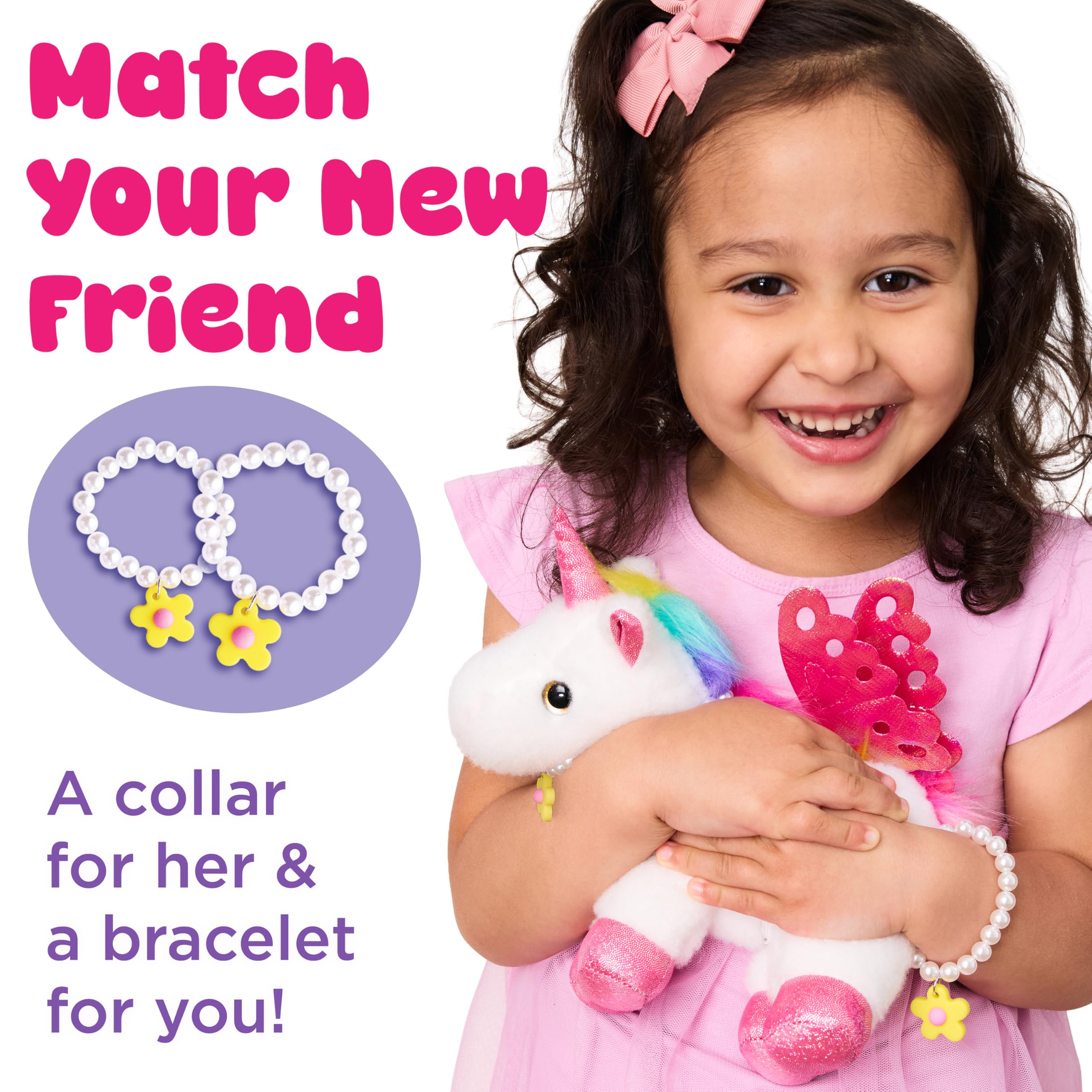Creativity for Kids Glitziges Einhorn-Set, Adoptieren, Dekorieren und Dekorieren Ihres Plüschtiers, Kleinkind-Geldbörse und BFF-Schmuck, fördert fantasievolles Spielen und Feinmotorik (ab 4 Jahren)